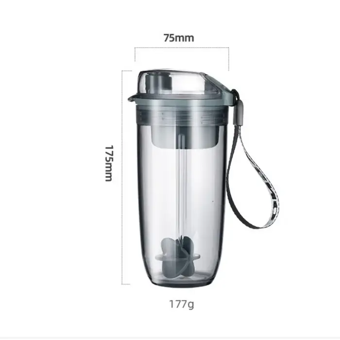 Bouteille Shaker avec Boule en Plastique Sans BPA