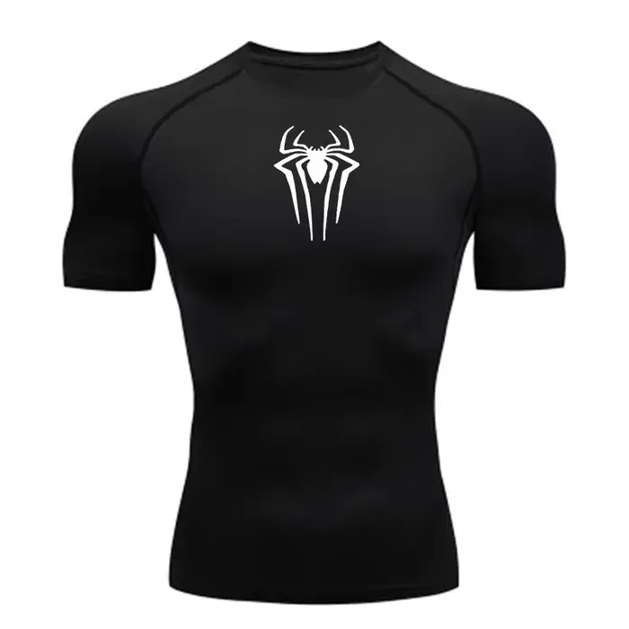 2025 Compression t-shirt hommes à manches courtes Sport t-shirts Fitness course vêtements de Sport h