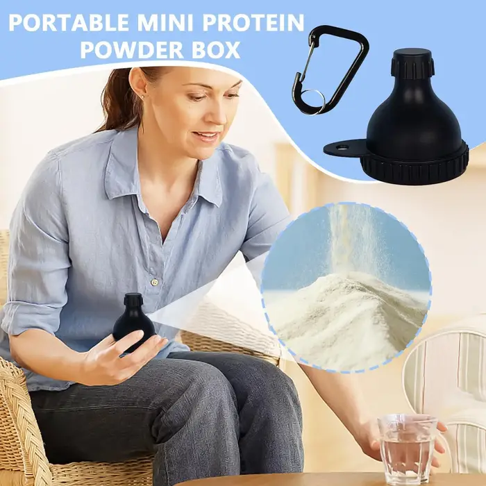 Boîte de voyage portable de 50 ml pour poudre protéinée