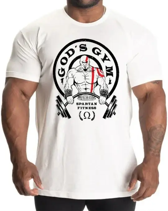 T-shirt de sport et de loisirs GOD'S GYM pour hommes et femmes, marque de luxe