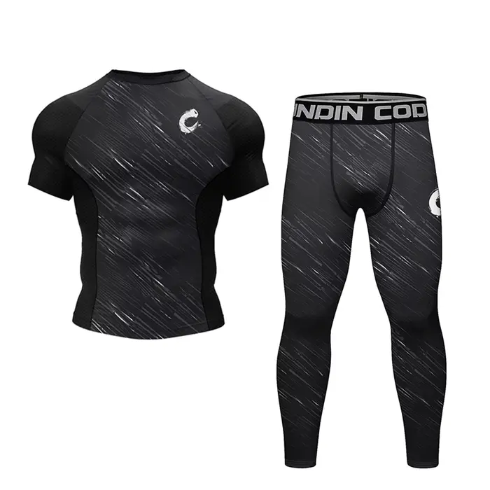 Vêtements de sport MMA Rashguard T-shirt + short pantalon 4 pièces/ensemble Muay Thai costume Bjj Kickboxing