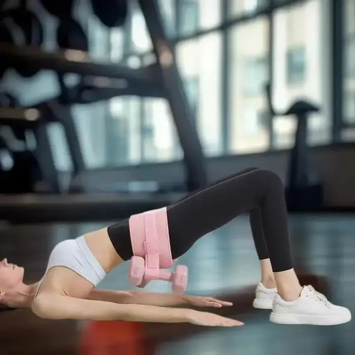 Accessoire d'exercice d'haltères : 1 ceinture de musculation pour poussée des hanches et pont de fessiers