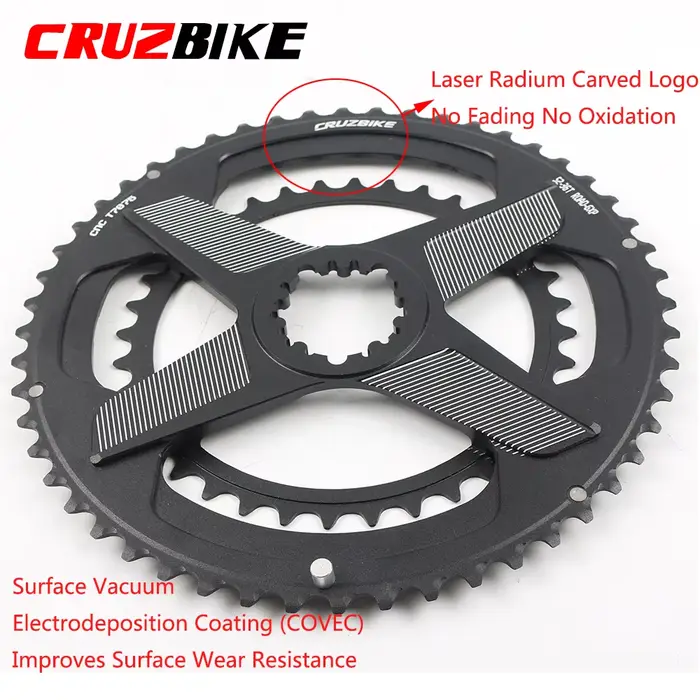 CRMERCEDES-Couronne de vélo à double disque JOWheel, plateau de vélo de route, pédalier à 8 vitesses
