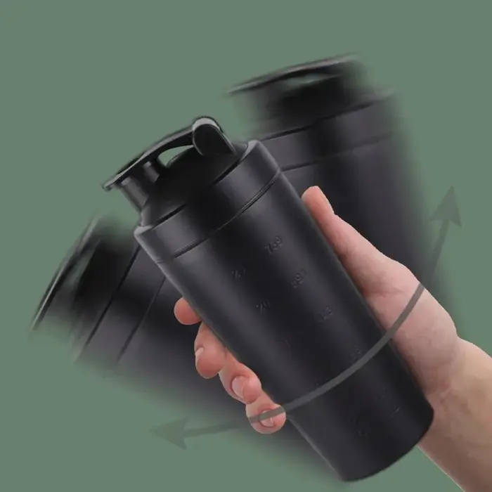 Bouteille Shaker Portable en acier inoxydable