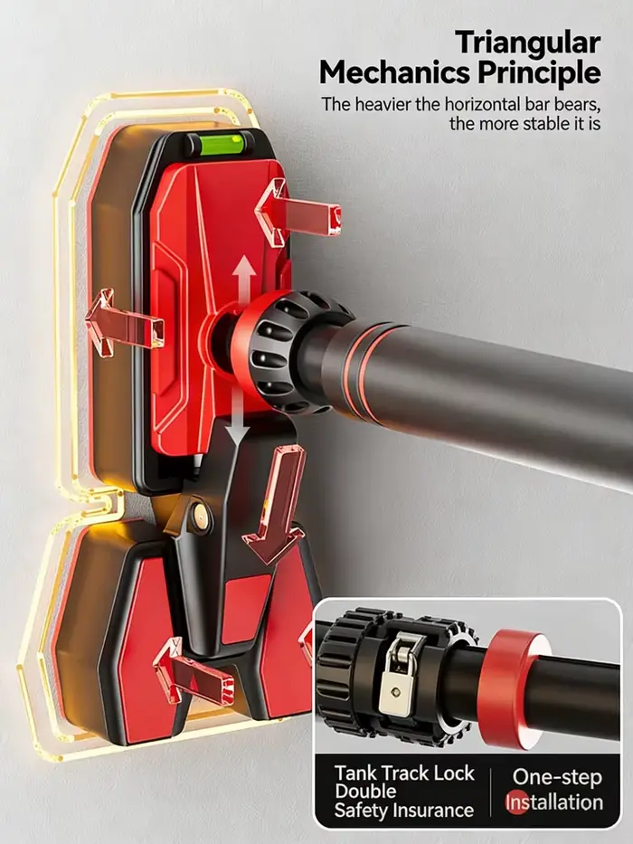 Barre de traction sans perceuse pour porte