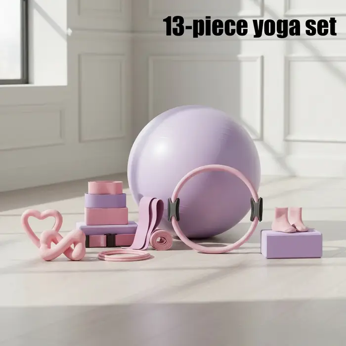 Ensemble complet de Pilates 13 pièces : ballon d'exercice