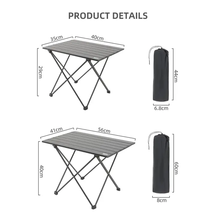 TARKA Camping en plein air Table pliante fête pique-nique barbecue Portable bureau pliable haute rés