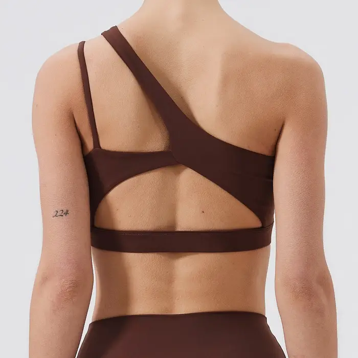 Femmes soutien-gorge de sport Push Up Fitness soutiens-gorge une épaule antichoc Yoga