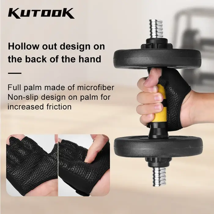 KUTOOK gants de musculation Protection complète de la paume haltérophilie Fitness entraînement gants