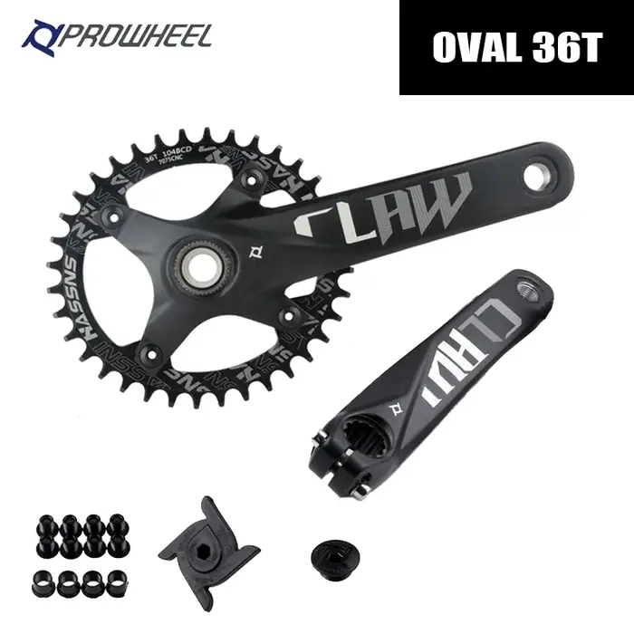 Prowheel-Pédalier Hollowtech VTT, Manivelle commencerBCD, 170mm, 175mm, Vélo Intégré, 32 T, 34 T, 36