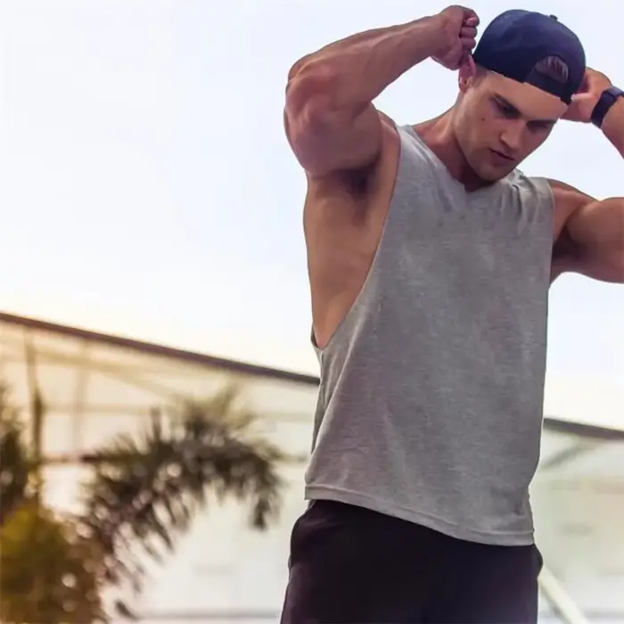 Débardeurs de sport pour hommes en coton