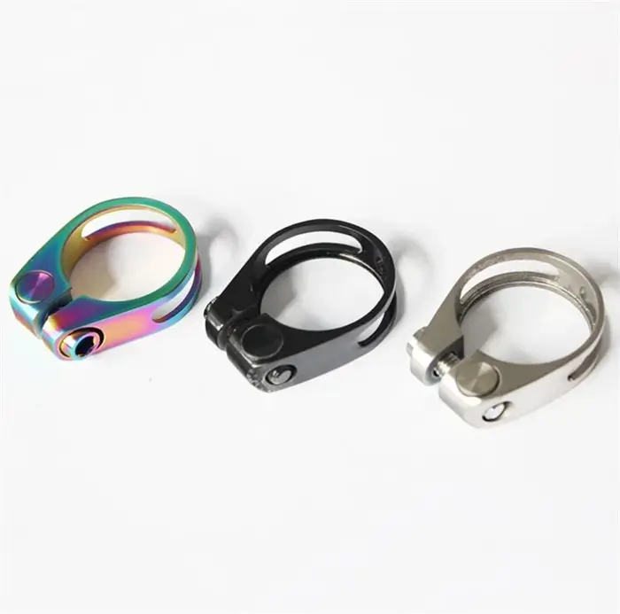 Pince de selle de vélo en titane, ultralégère, verrouillage sur tige de selle, 31.8/34.9mm
