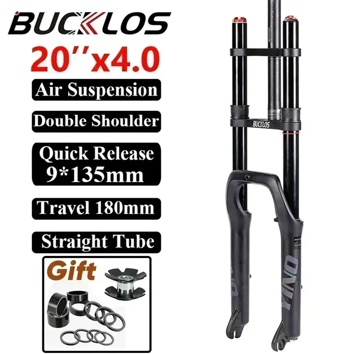 BUCKLOS – fourche avant à Suspension simple ou Double pour vélo Fat Bike