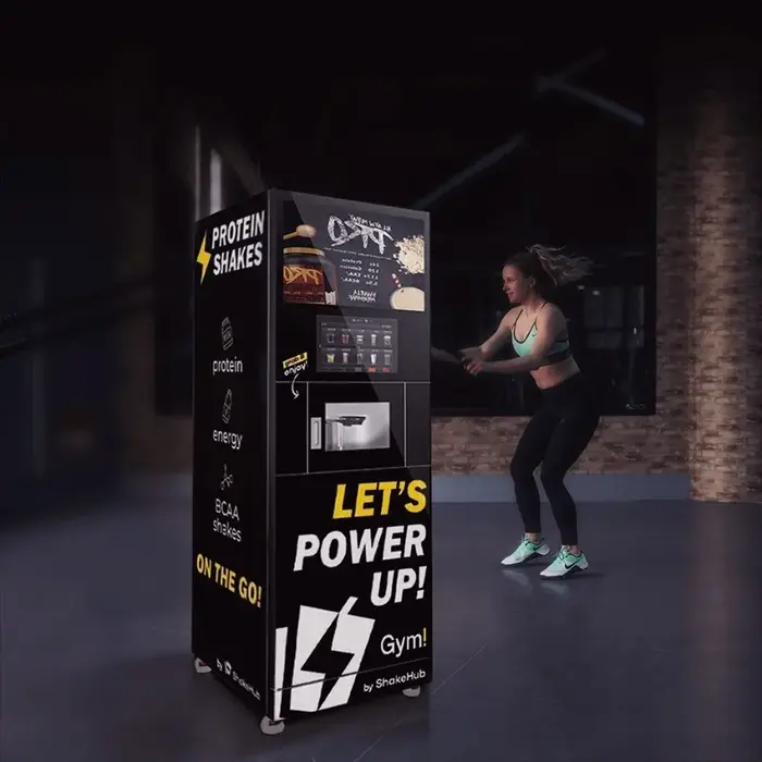 Kiosque à protéines personnalisé en gros pour le bien-être et la nutrition au lieu de travail, distributeur automatique de boissons protéinées