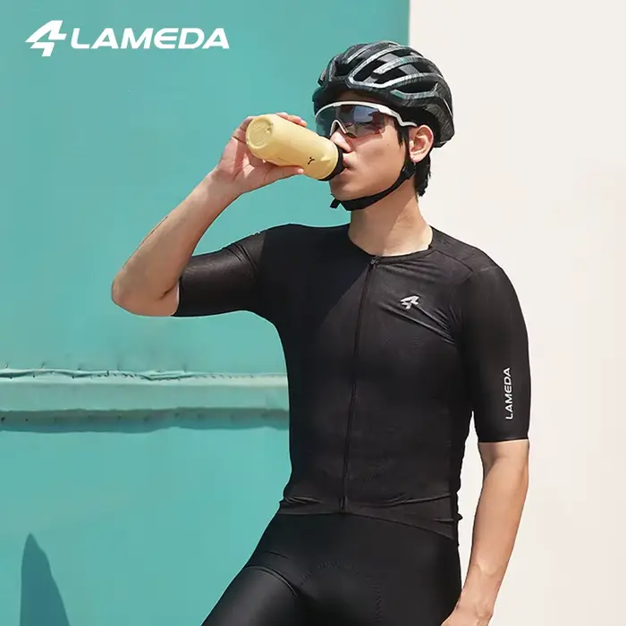 LAMEDA Maillot de cyclisme pour homme à manches courtes respirant à séchage rapide