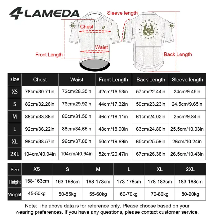 LAMEDA Maillot de cyclisme pour homme à manches courtes respirant à séchage rapide