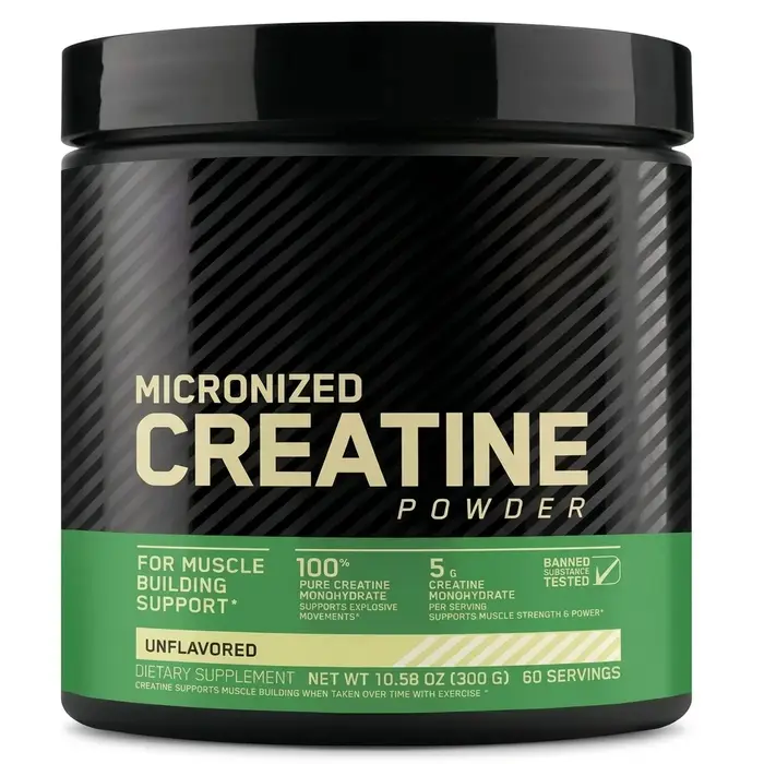 Créatine monohydrate micronisée en poudre 300g, sans arôme, pure, pour la construction musculaire, l