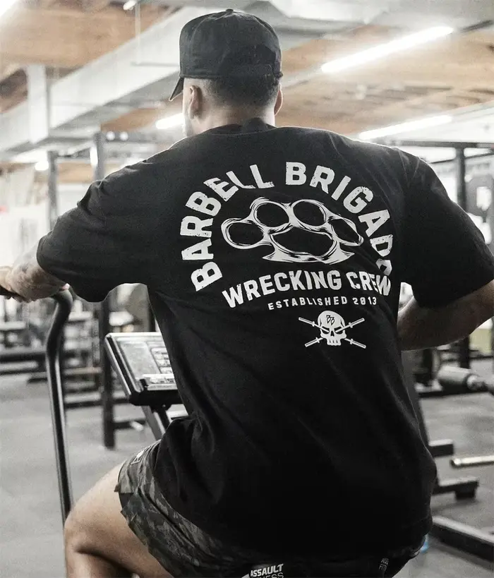 T-shirt de sport et de fitness Barbell Brigade pour hommes et femmes