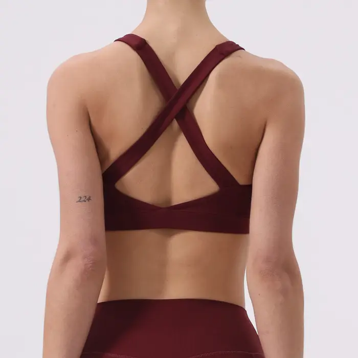 Soutien-gorge de sport respirant pour femmes, haut de fitness, soutien-gorge de sport push up, coussinet fixe, sous-vêtements de yoga, hauts de sport, gilet de course, vêtements de sport