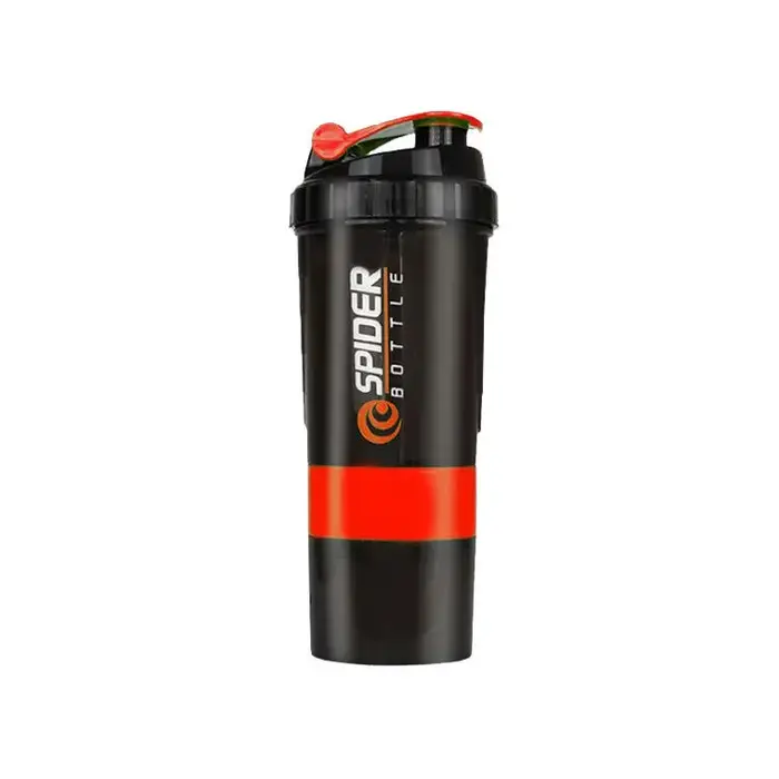 Bouteille Shaker à 3 Couches en Plastique pour Exercice de Musculation, Bouteille d'Eau pour Poudre 