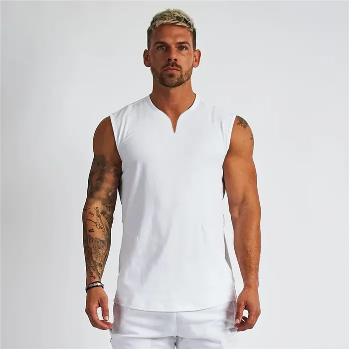 Débardeurs de musculation en coton pour hommes