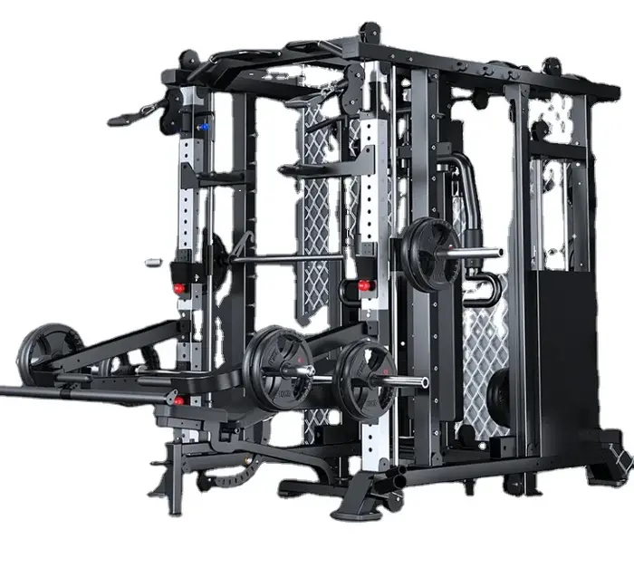 Station d'entraînement multifonctionnelle Smith Machine professionnelle, équipement de fitness combi