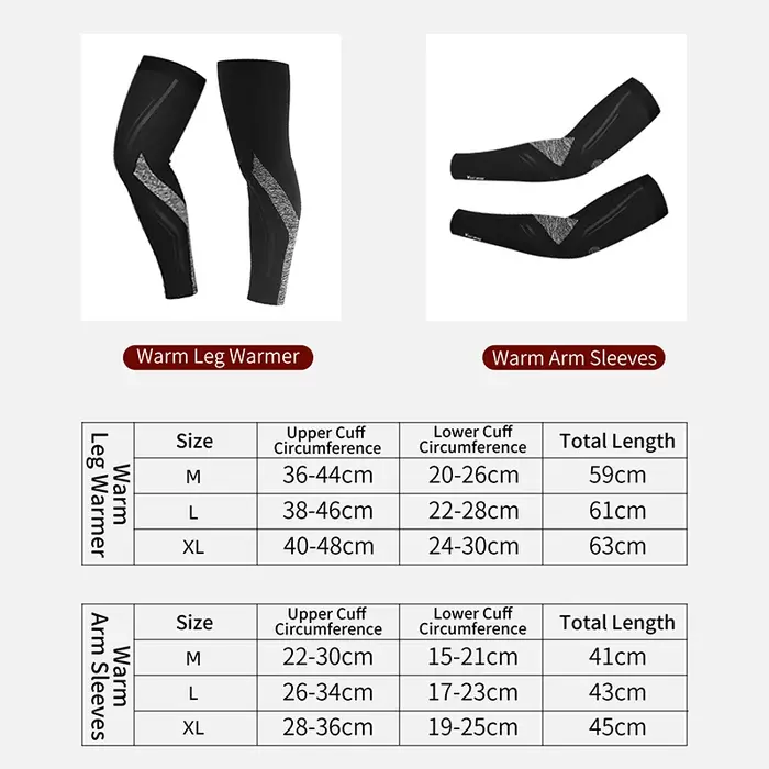 WEST BIKING hiver chaud vélo bras manches jambières hommes femmes printemps automne