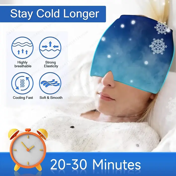 Pain de tête soulagement de la Migraine chapeau Gel glace compresse froide thérapie casquette