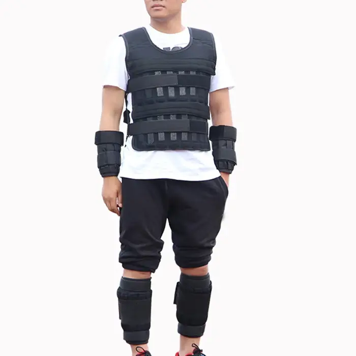 Gilet lesté de 20 kg, veste de poids de chargement réglable