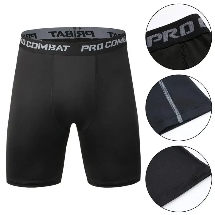 Hommes musculation Shorts Fitness entraînement entrejambe culotte de gymnastique mâle Muscle vivant élastique Compression collants maigre Leggins Hombre
