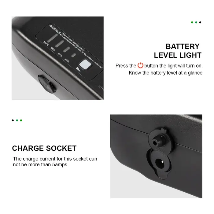 Phylion XH370-10J PortaPower Ebike batterie 36V 10.4Ah 14Ah 18650 batterie de vélo électrique au Lit