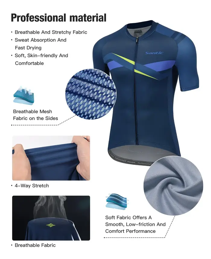 Santic – maillot de cyclisme pour hommes