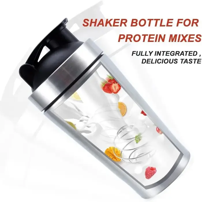 Bouteille Shaker de poudre de protéines en acier inoxydable