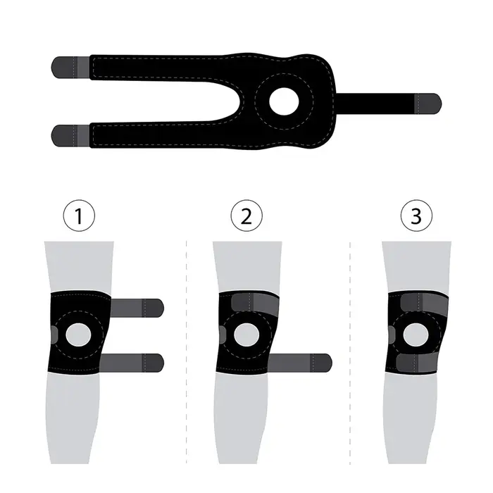 Genouillère avec stabilisateurs latéraux et coussinets de Gel rotulien pour un soutien maximal de la douleur au genou et une récupération rapide pour hommes et femmes, 1 pièce