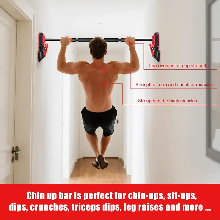 Barre horizontale murale pour exercices de traction à domicile sans perçage – Équipement de fitness domestique