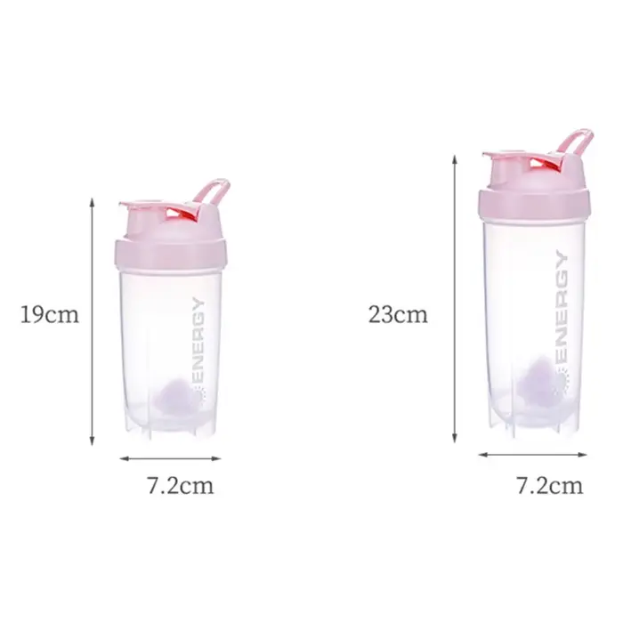 La bouteille Shaker Portable de 500/700ml avec boule d'agitation est parfaite pour les shakes protéinés et les