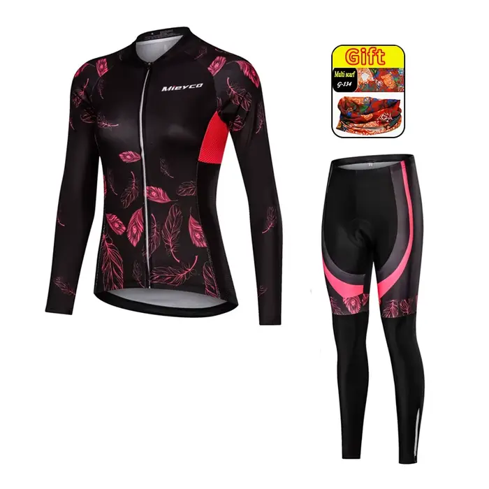 Maillot de cyclisme pour femmes, manches longues, vêtements de vélo de route, chemise d'équitation, 