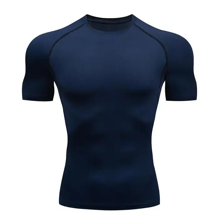 T-shirt de sport à manches courtes pour hommes, haut de course