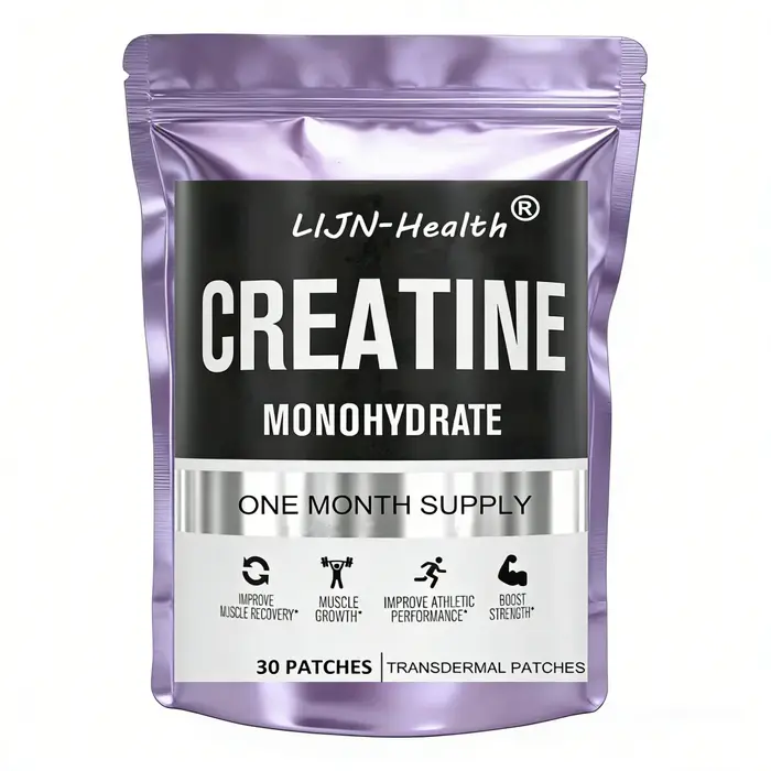 Patchs transdermiques de créatine monohydrate pour la croissance musculaire, l'augmentation de la fo