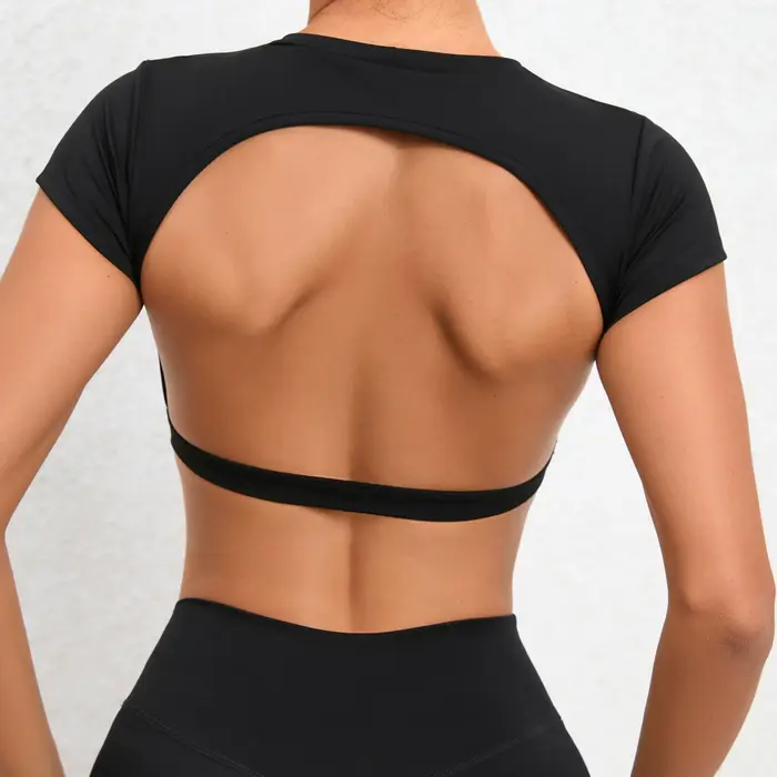 T-Shirt de sport dos musculaire sans rembourré pour femmes