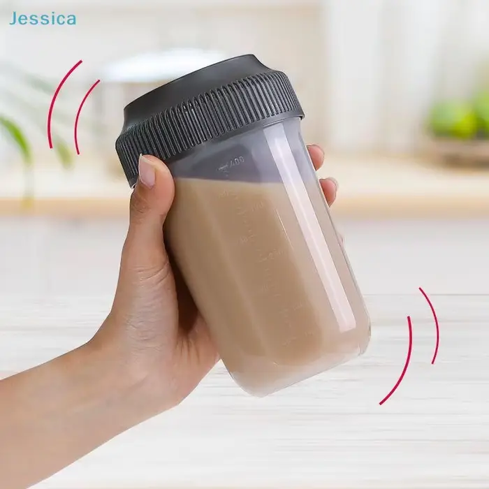 ♥ Bouteille shaker multifonction pour protéines - Gobelet en plastique sans BPA de 560 ml