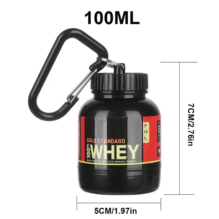 Conteneur de supplément de poudre de protéines Portable 100/200ml, bouteille de stockage légère et é