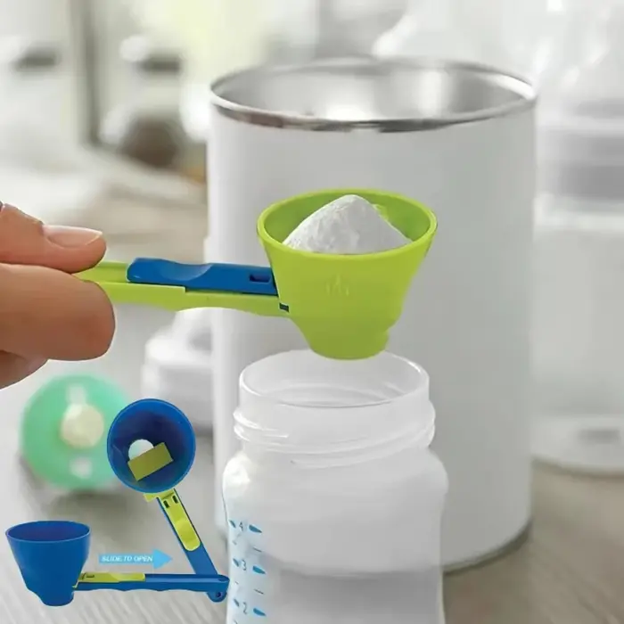 Cuillère à poudre de protéines en matériau PP Durable sans gâchis-entonnoir coulissant pour le lait et les suppléments