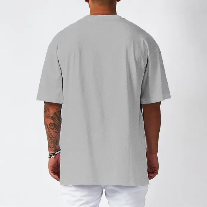 T-Shirt de Sport de course pour hommes, ample, surdimensionné, vêtements d'entraînement, de musculat
