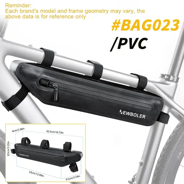 NEWBOLER 2L cadre de vélo avant Tube sac vélo emballage pochette vtt vélo de route sac à outils cycl