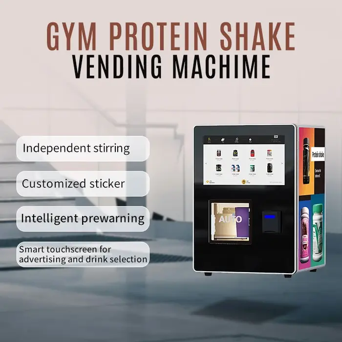 Distributeur automatique de shakes protéinés, équipement commercial professionnel pour la distribution précise de poudre de protéines