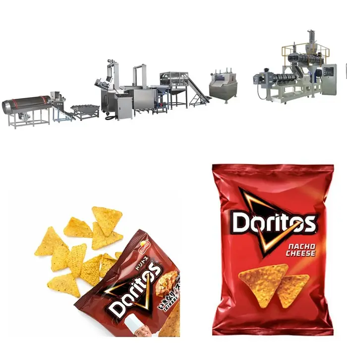 Ligne de traitement automatique de copeaux de Tortilla frites de qualité, ligne de production de cop