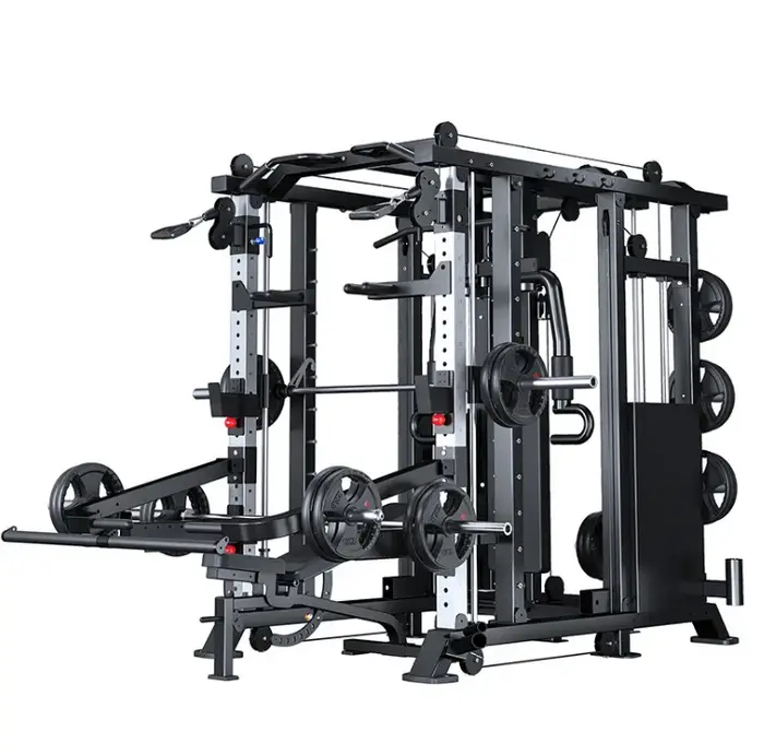 Station d'entraînement multifonctionnelle Smith Machine professionnelle, équipement de fitness combiné pour squats et exercices de type 'Small Bird Gantry'