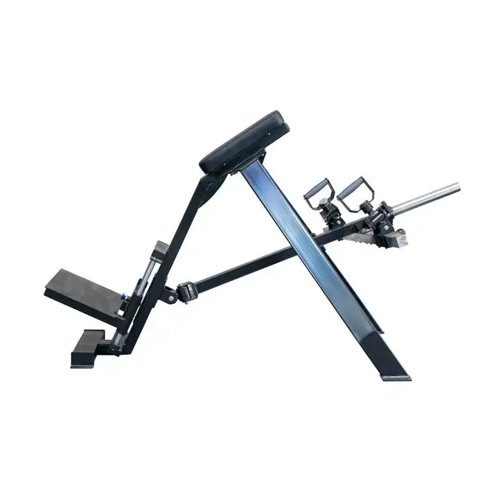 Appareil de musculation professionnel pour salle de sport : Rameur à barre en T avec poignées réglab