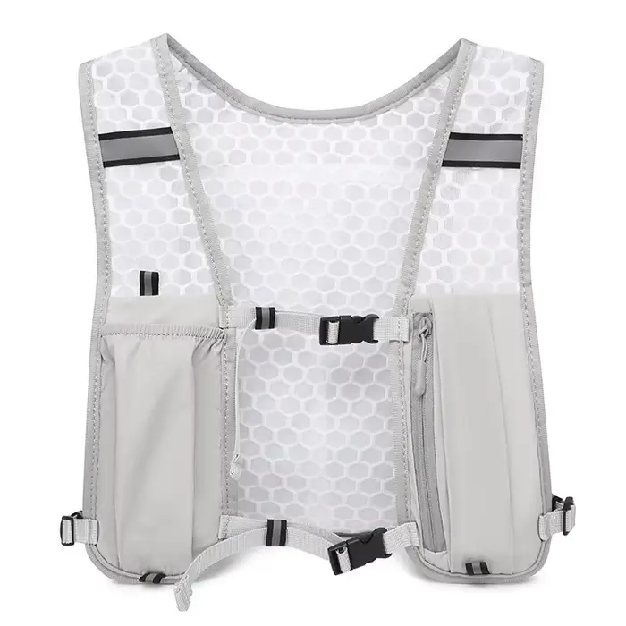 Gilet de course pour femmes et hommes, gilet d'hydratation réglable avec sangle de poitrine, léger e